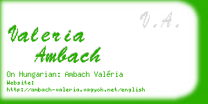 valeria ambach business card