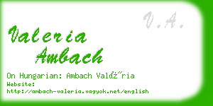 valeria ambach business card